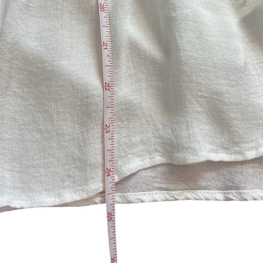 Pull & Bear Women's Boho Off Shoulder Blouse Size M White Tassel Sleeve Top Cute - Picture 7 of 11